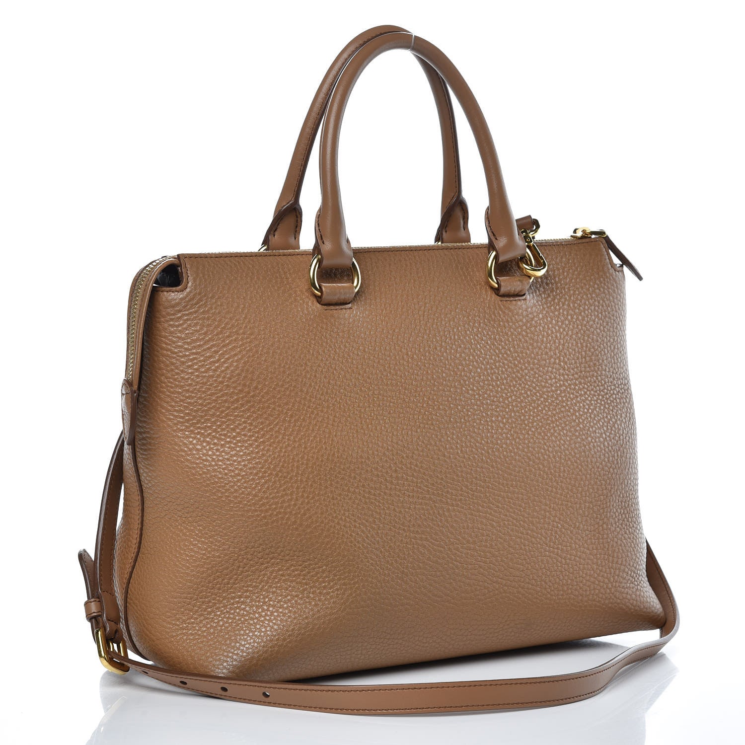 Prada Vitello Daino Pocket Tote Caramel 4 of 16