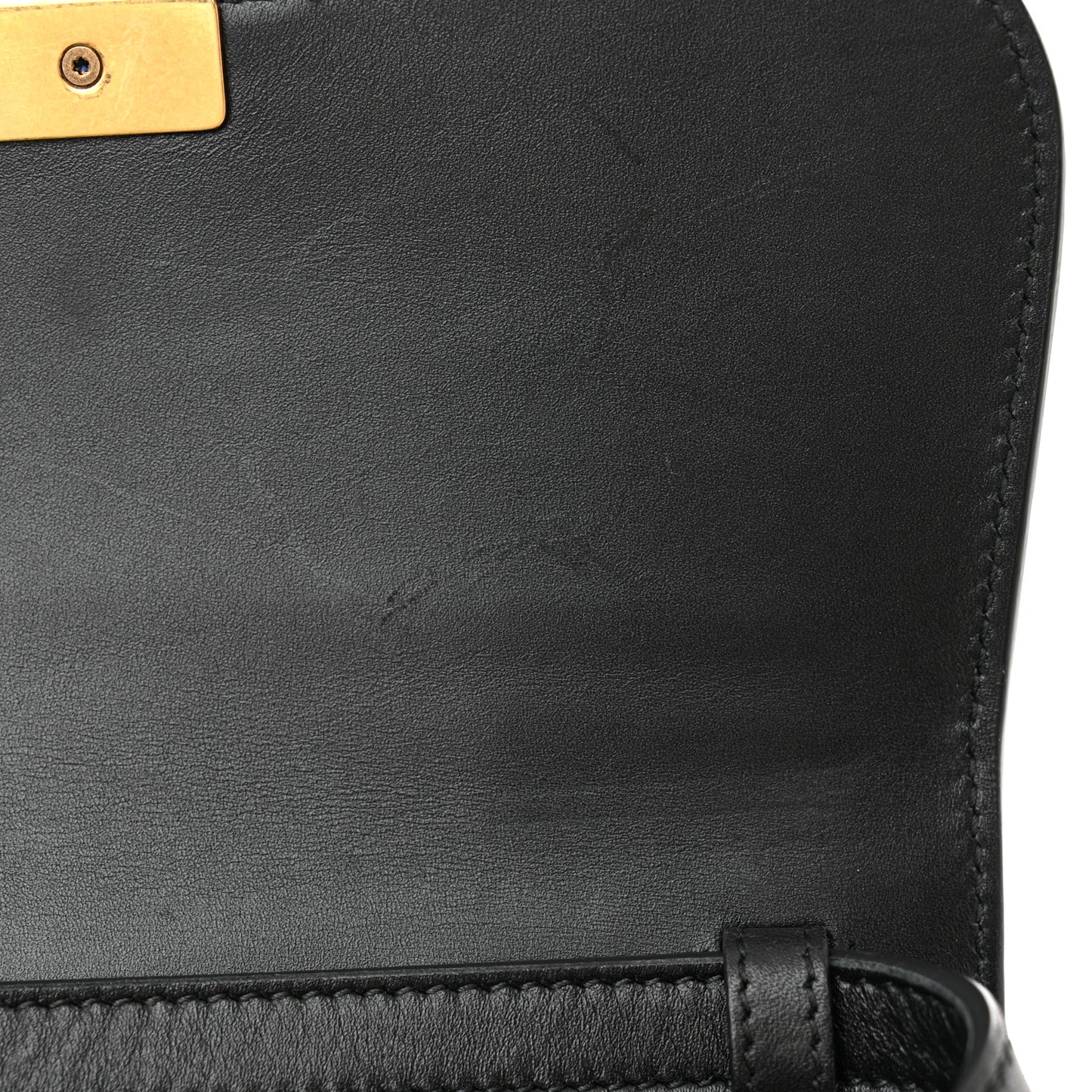 GG Supreme Monogram Small Osiride Top Handle Bag Black Gold