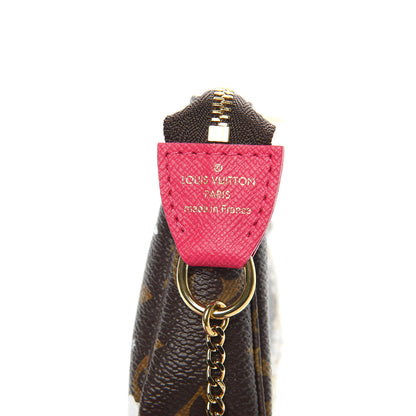 Louis Vuitton Monogram 2019 Christmas Animation Mini Courchevel Pochette Accessories Fuchsia 7 of 8