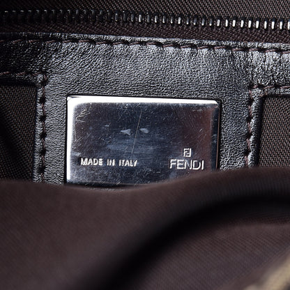 Fendi Zucchino Vitello Flap Messenger Satchel Testa di Moro Beige 6 of 10