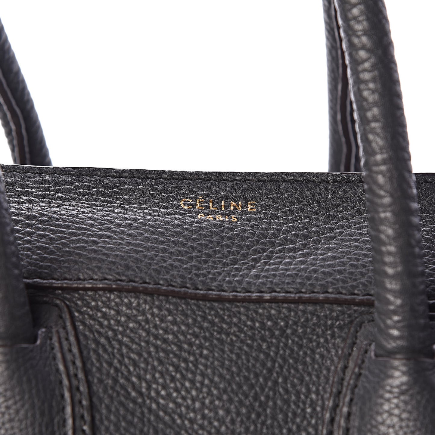 Drummed Calfskin Mini Luggage Anthracite