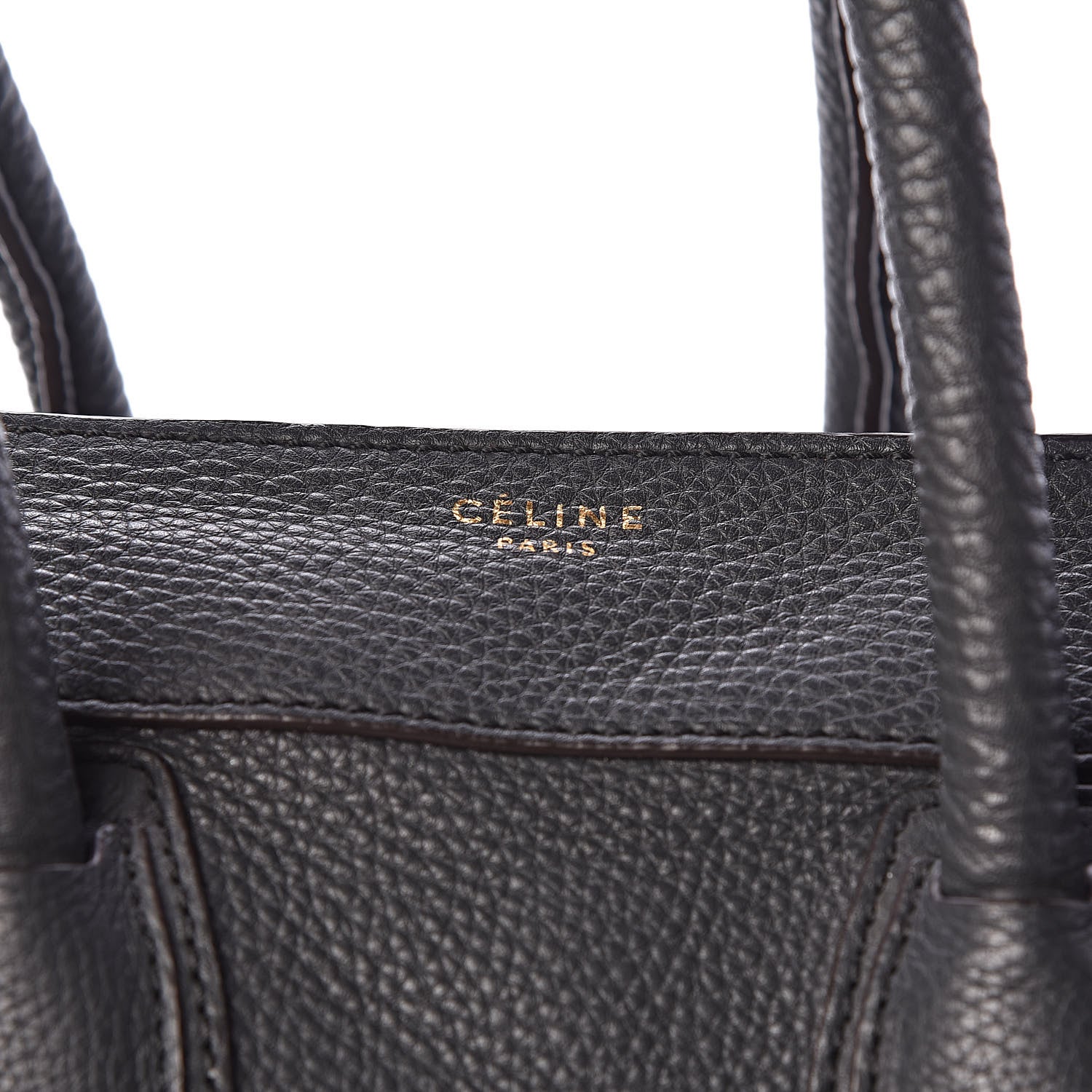 Celine Drummed Calfskin Mini Luggage Anthracite 13 of 15