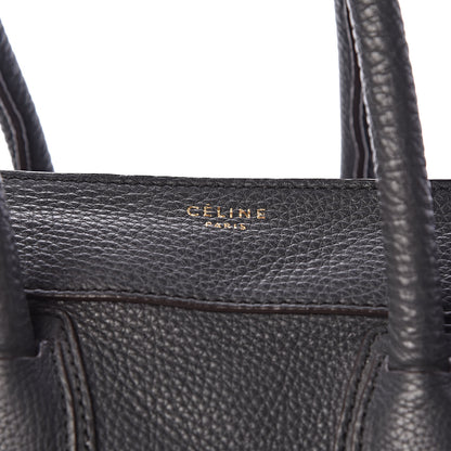 Celine Drummed Calfskin Mini Luggage Anthracite 13 of 15