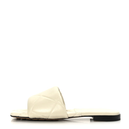 Bottega Veneta Nappa Quilted Rubber Lido Flat Sandals 37 Sea Salt 1 of 7