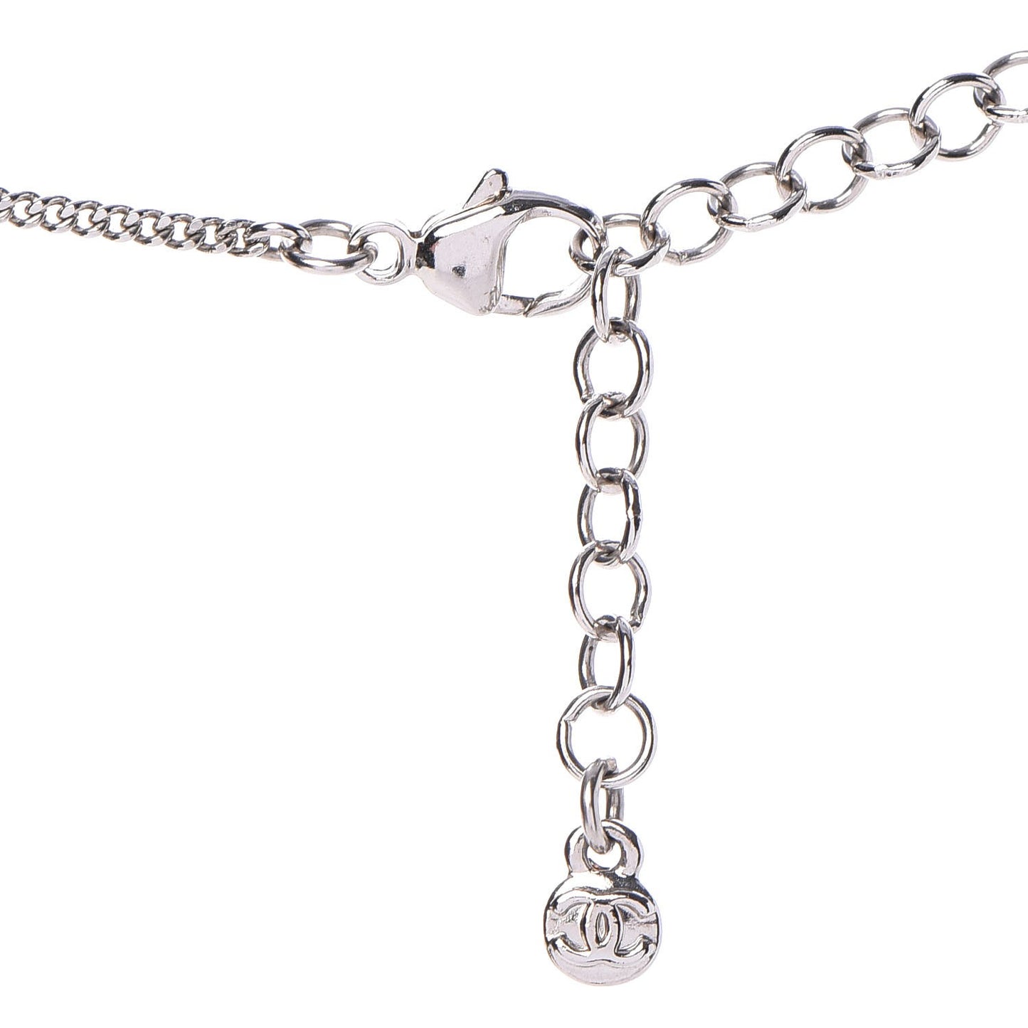 Crystal CC Necklace Silver