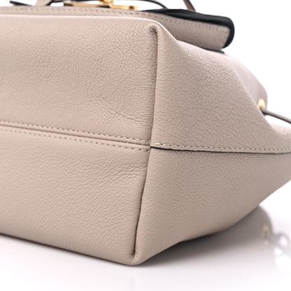 Louis Vuitton Calfskin Lockme Bucket MM Greige 8 of 8