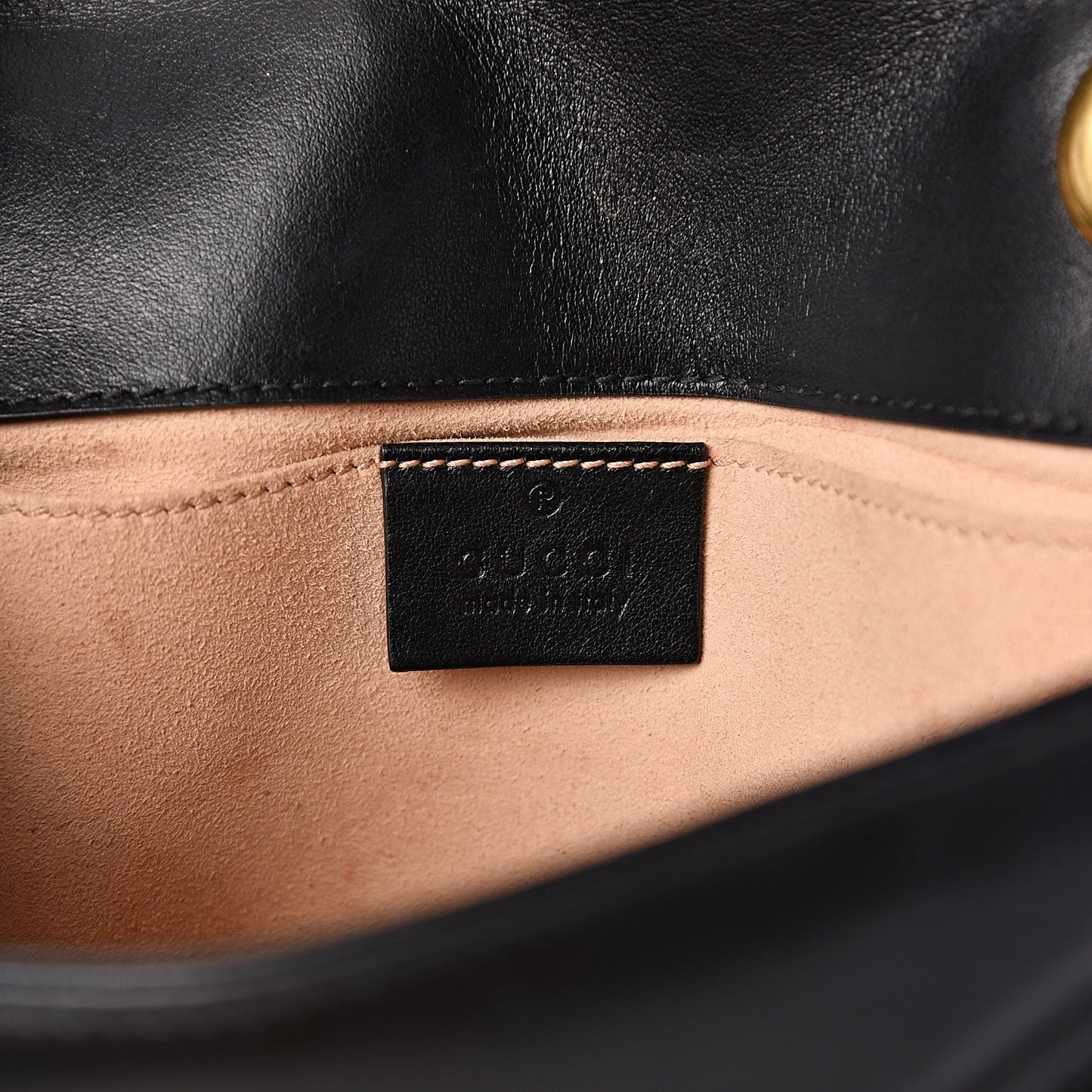Calfskin Matelasse Mini GG Marmont Shoulder Bag Black