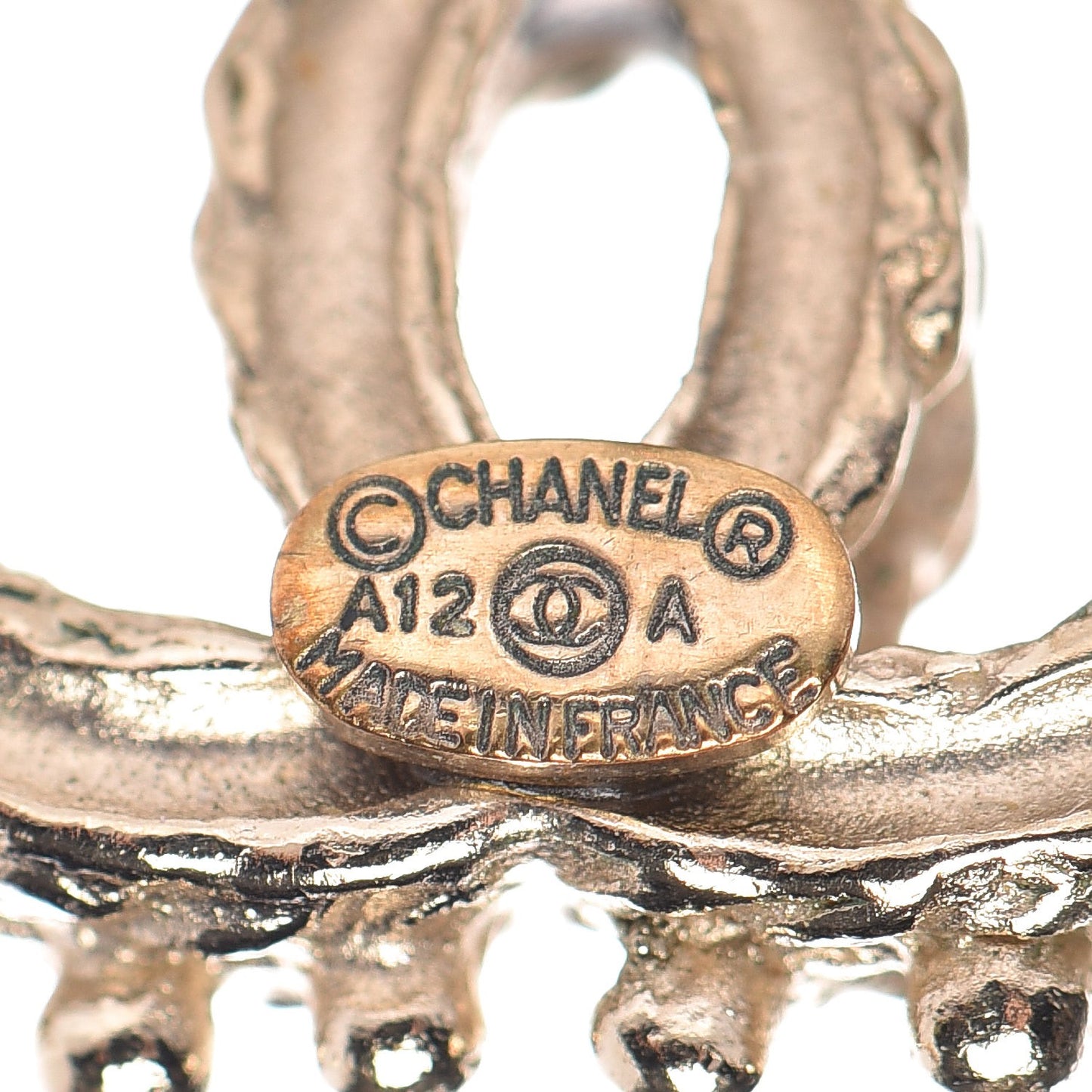 Crystal CC Earrings Gold