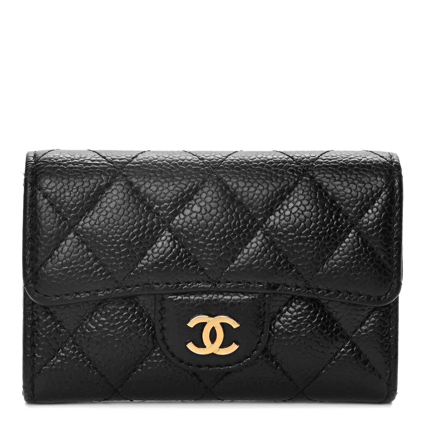 Chanel Caviar Quilted Flap Card Holder Black 1 of 13