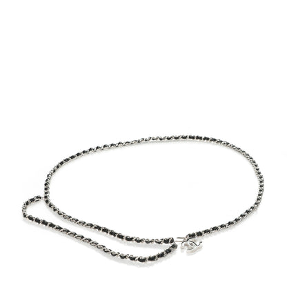 Chanel Lambskin Enamel CC Chain Belt Black Silver 1 of 3