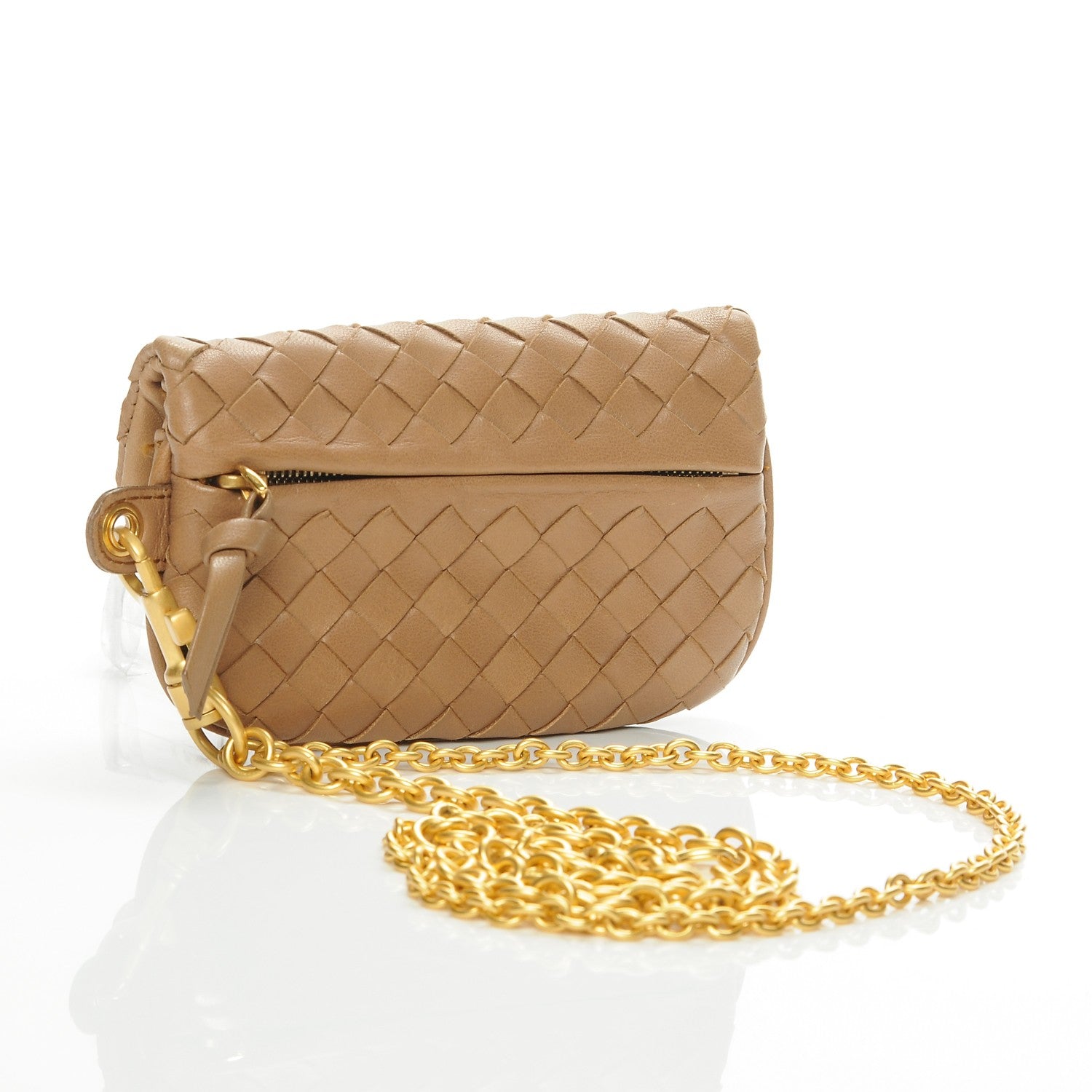 Bottega Veneta Nappa Intrecciato Pouch with Chain 2 of 5