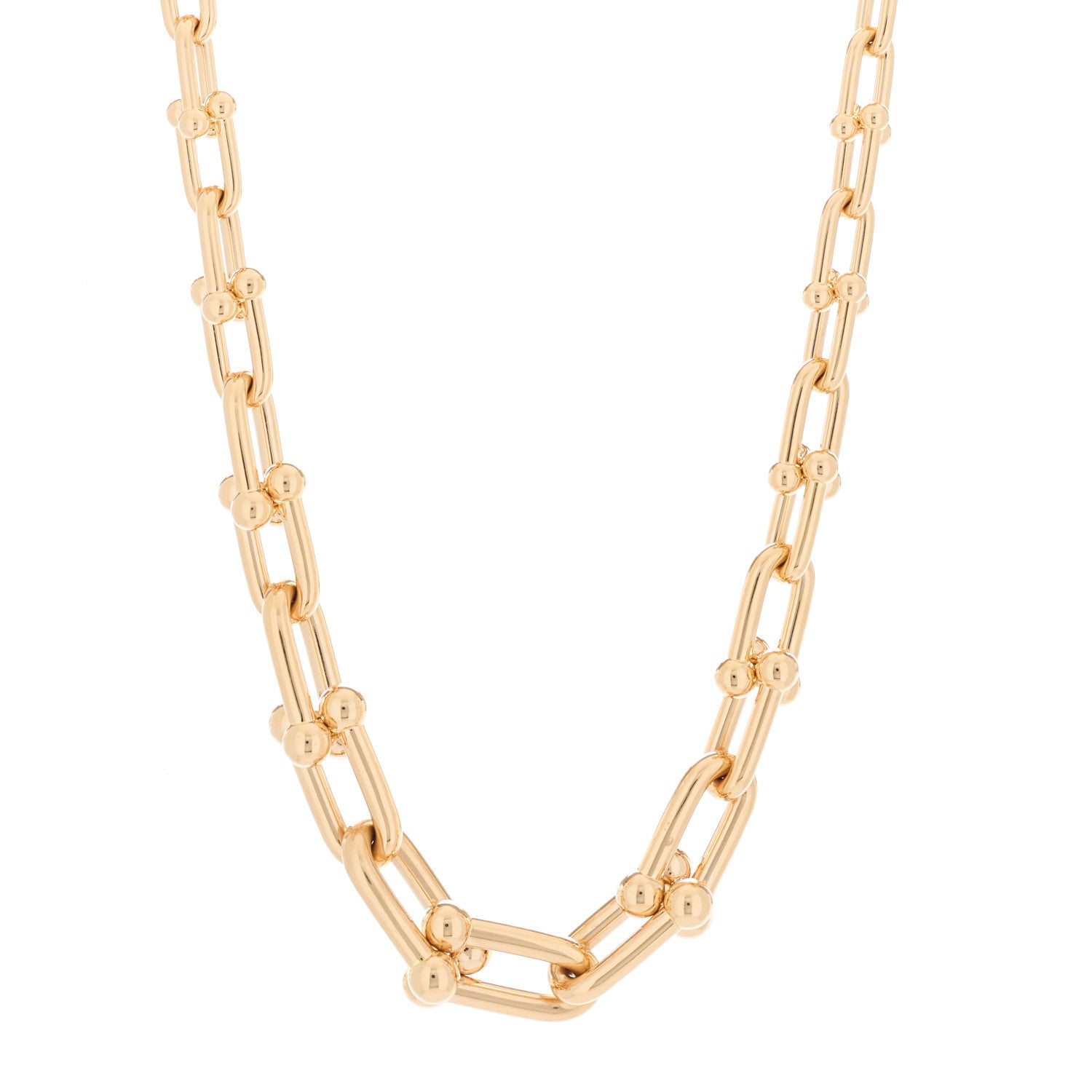 Tiffany 18K Rose Gold HardWear Graduated Link Necklace 1 of 5