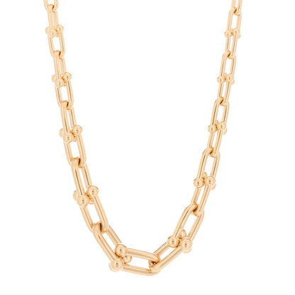 Tiffany 18K Rose Gold HardWear Graduated Link Necklace 1 of 5