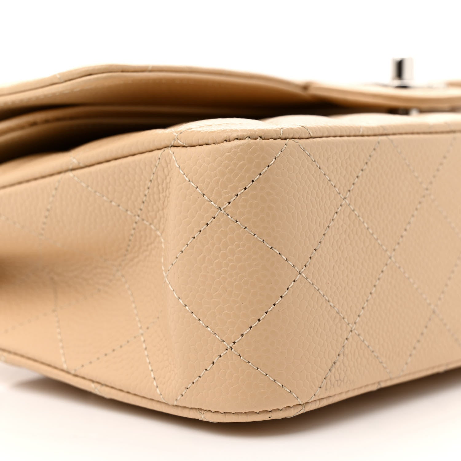 Chanel Caviar Quilted Medium Double Flap Beige 9 of 11