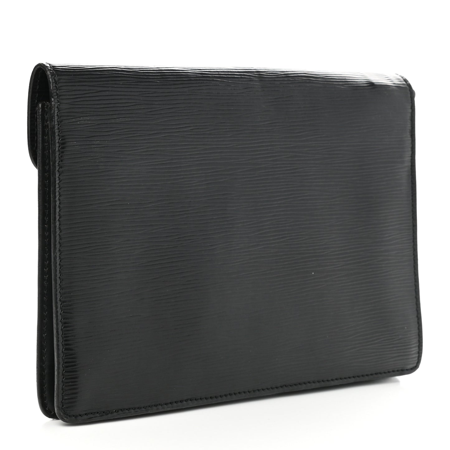 Epi Pochette Sellier Dragonne Clutch Black