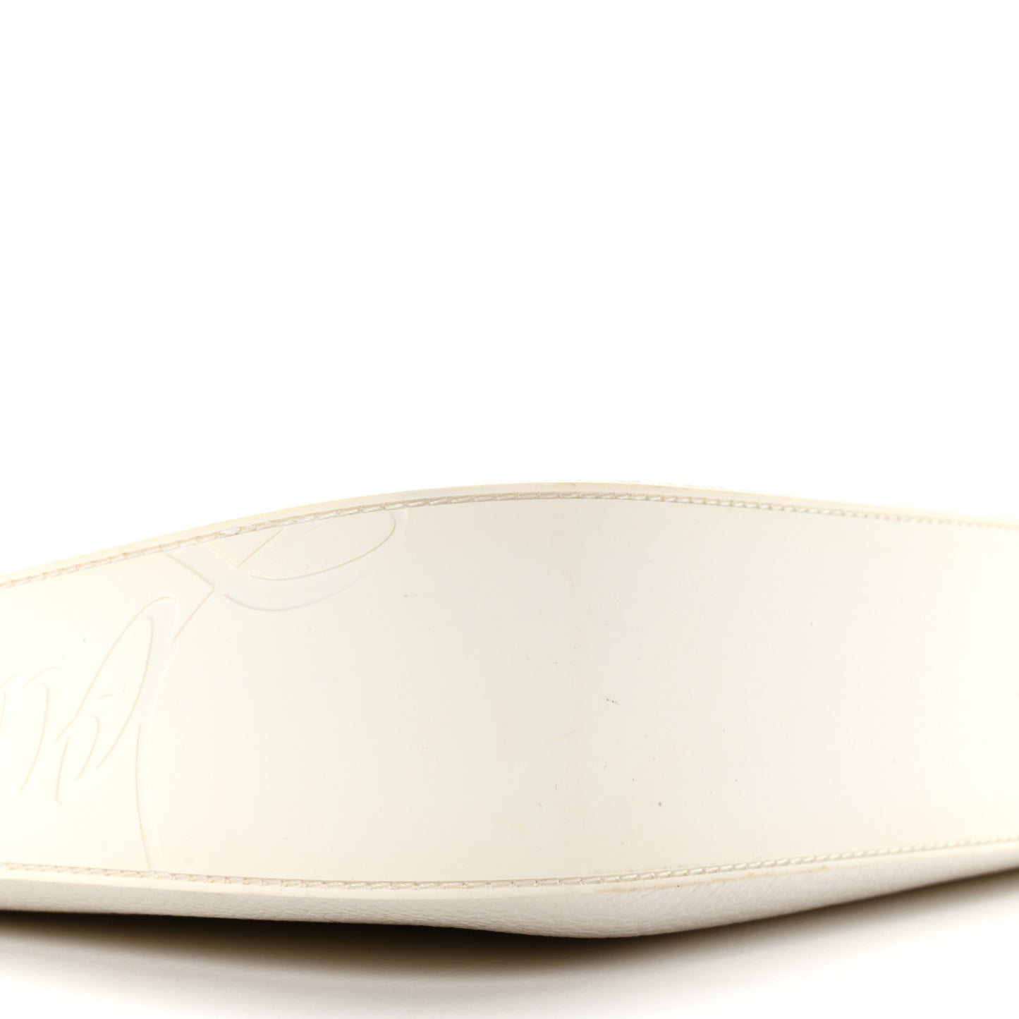 Calfskin Large Loubila Chain Shoulder Bag White