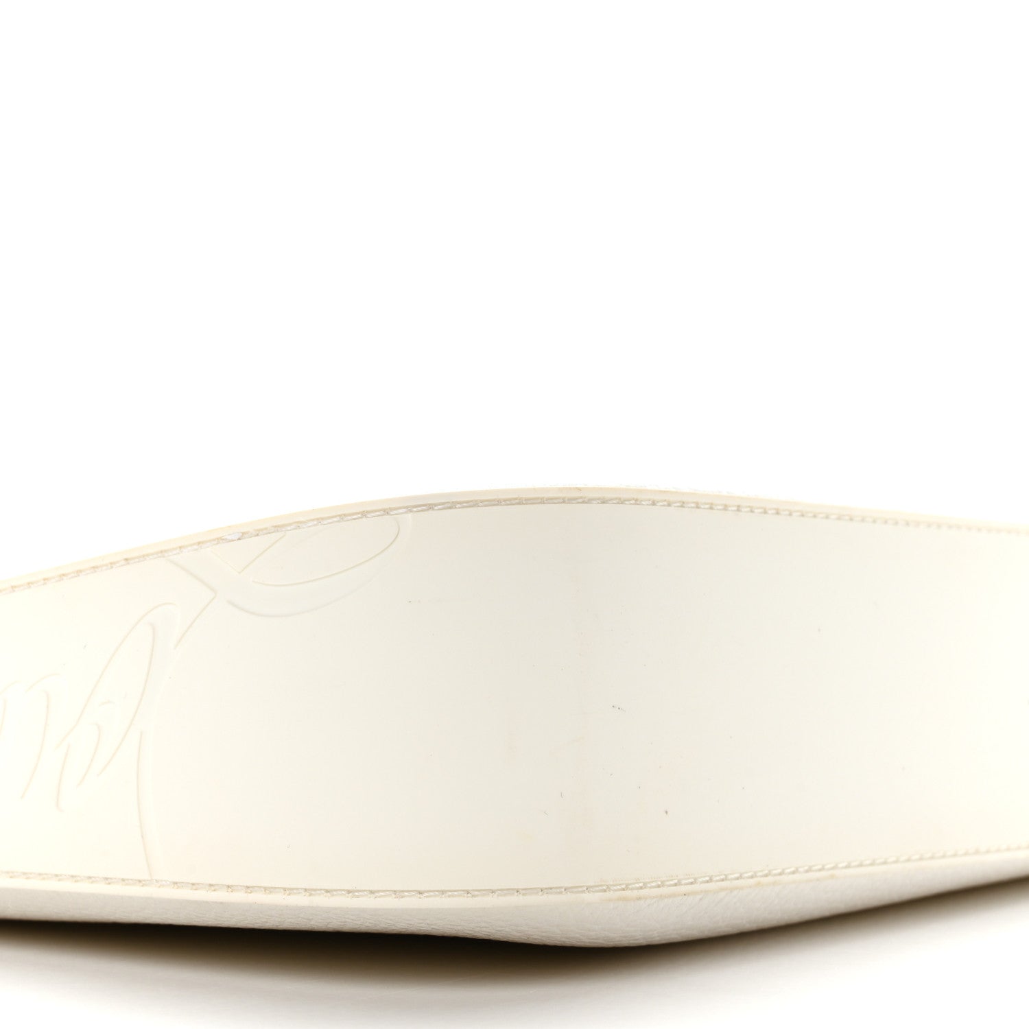 Christian Louboutin Calfskin Large Loubila Chain Shoulder Bag White 8 of 9