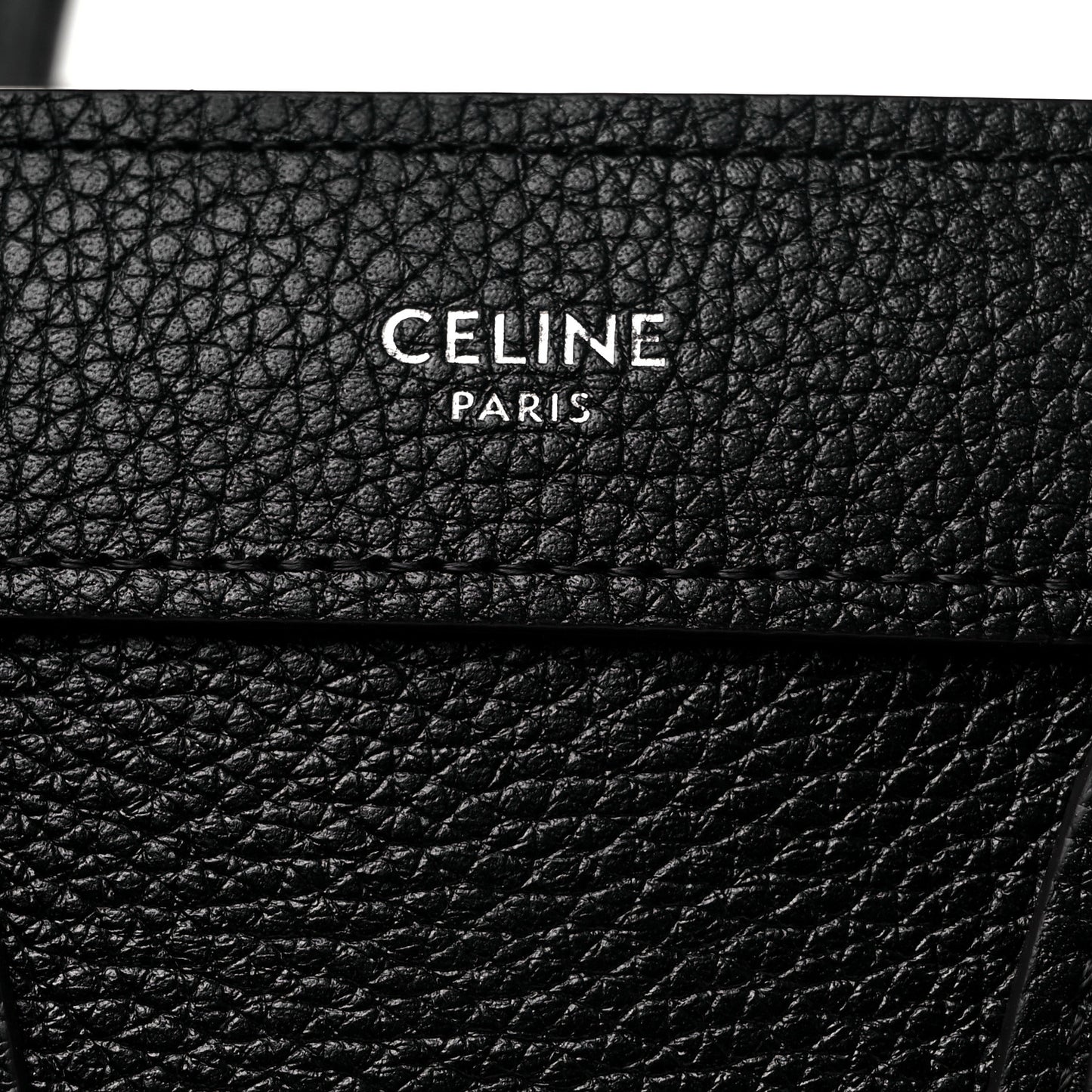 Drummed Calfskin Nano Luggage Black