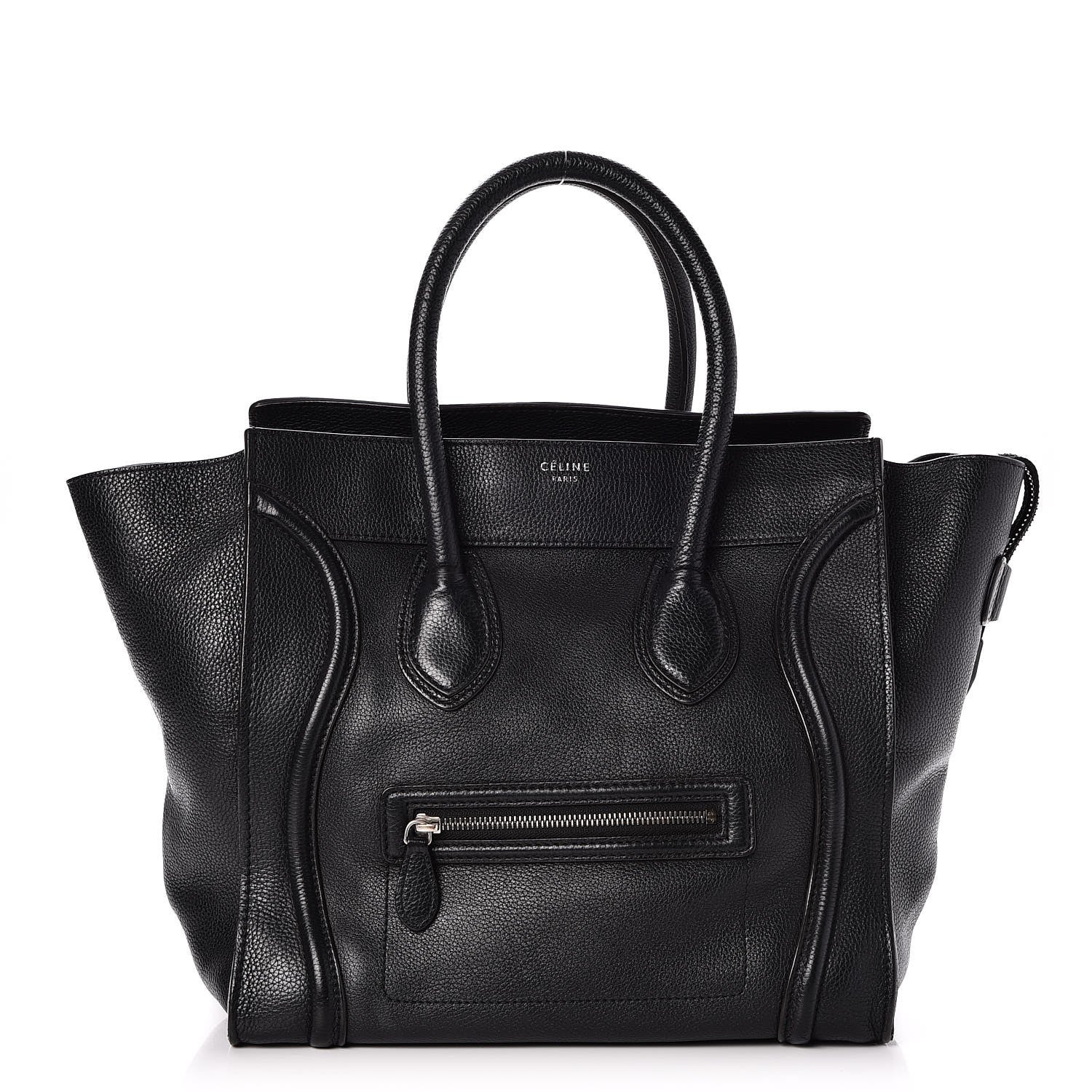 Celine Drummed Calfskin Mini Luggage Black 1 of 7