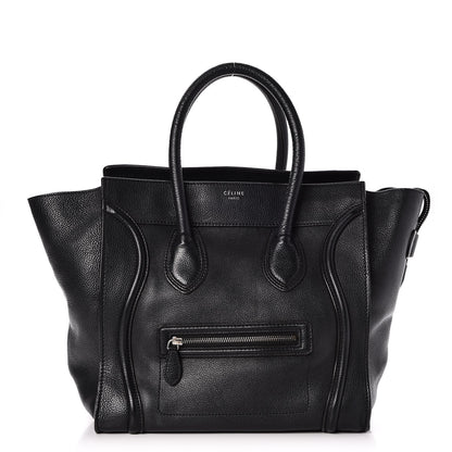Celine Drummed Calfskin Mini Luggage Black 1 of 7
