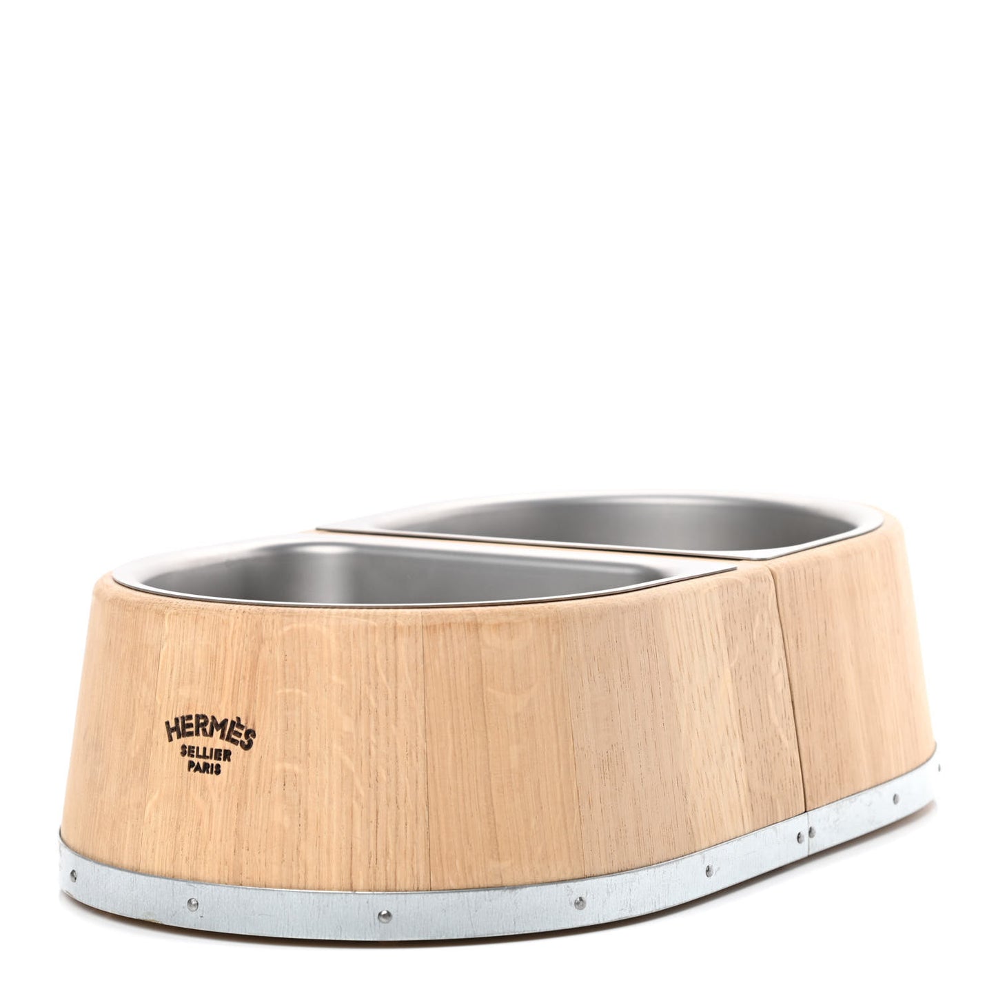 Oak Wood Large Chaine d'Ancre Dog Bowl Naturel