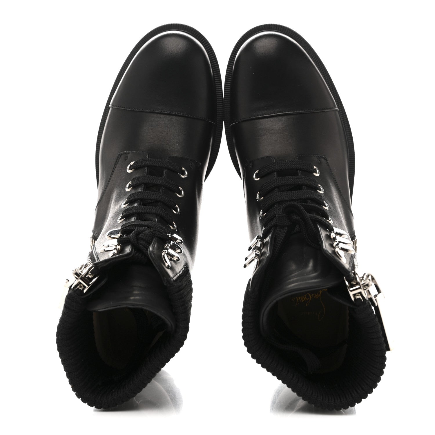 Christian Louboutin Calfskin Quilted En Hiver Boots 37 Black 2 of 8