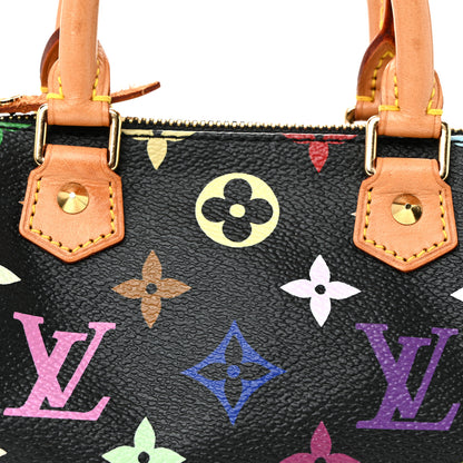 Louis Vuitton Monogram Multicolor Mini Sac HL Speedy Black 6 of 8