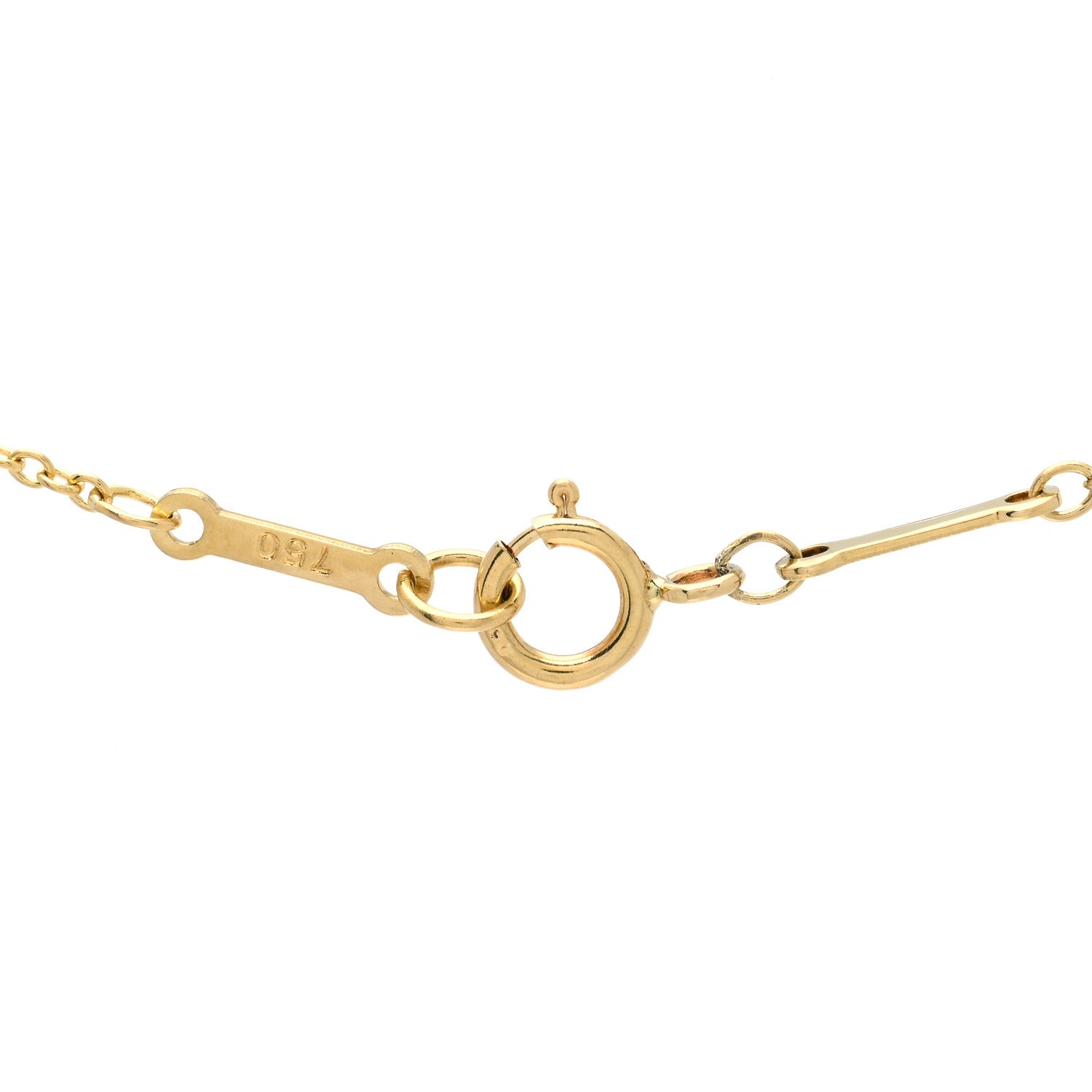 Tiffany 18K Yellow Gold Diamond .25ct Elsa Peretti Diamonds by the Yard Pendant Necklace 4 of 5