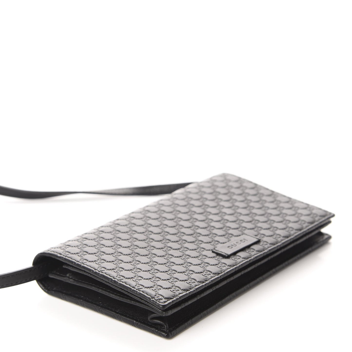 Microguccissima Crossbody Wallet Black