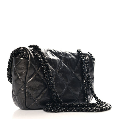 Chanel Metallic Aged Calfskin Mini Chain Me Flap Dark Grey 3 of 10