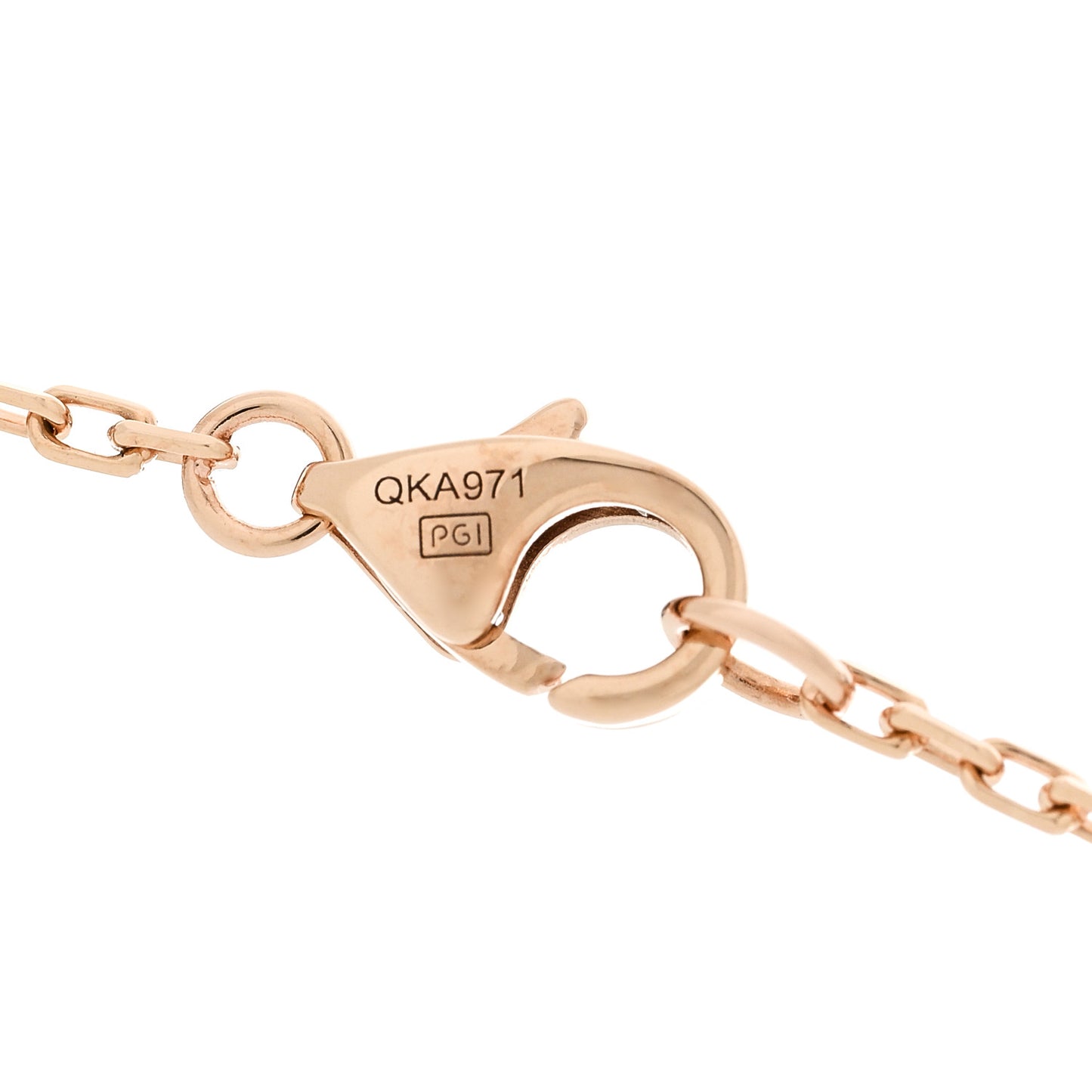 18K Pink Gold Diamond Interlocking LOVE Paved Necklace