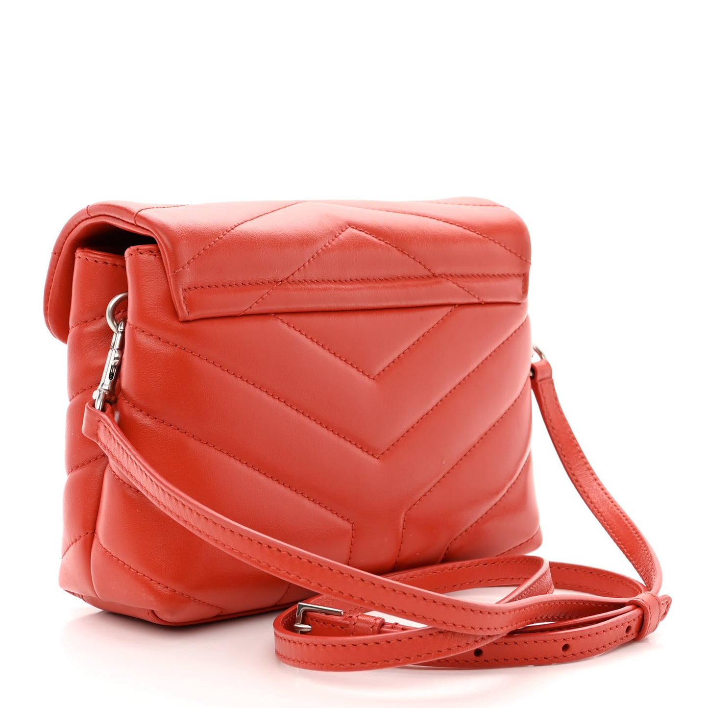 Calfskin Y Quilted Monogram Toy Loulou Crossbody Bag Coral