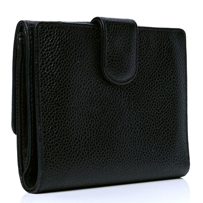 Chanel Caviar Timeless CC Compact French Wallet Black 2 of 5