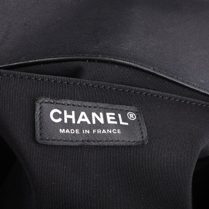 Chanel Lambskin Chevron Quilted Medium Boy Flap Black 6 of 10