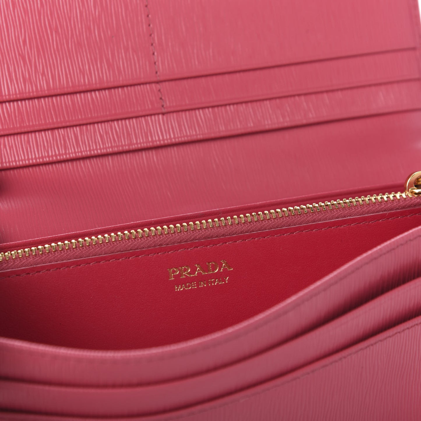 Vitello Move Continental Flap Wallet Peonia