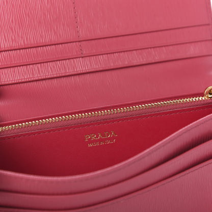 Prada Vitello Move Continental Flap Wallet Peonia 8 of 12