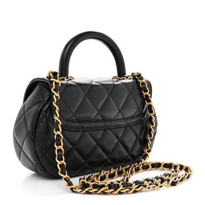 Chanel Lambskin Quilted Baywatch Top Handle Flap Black 3 of 10