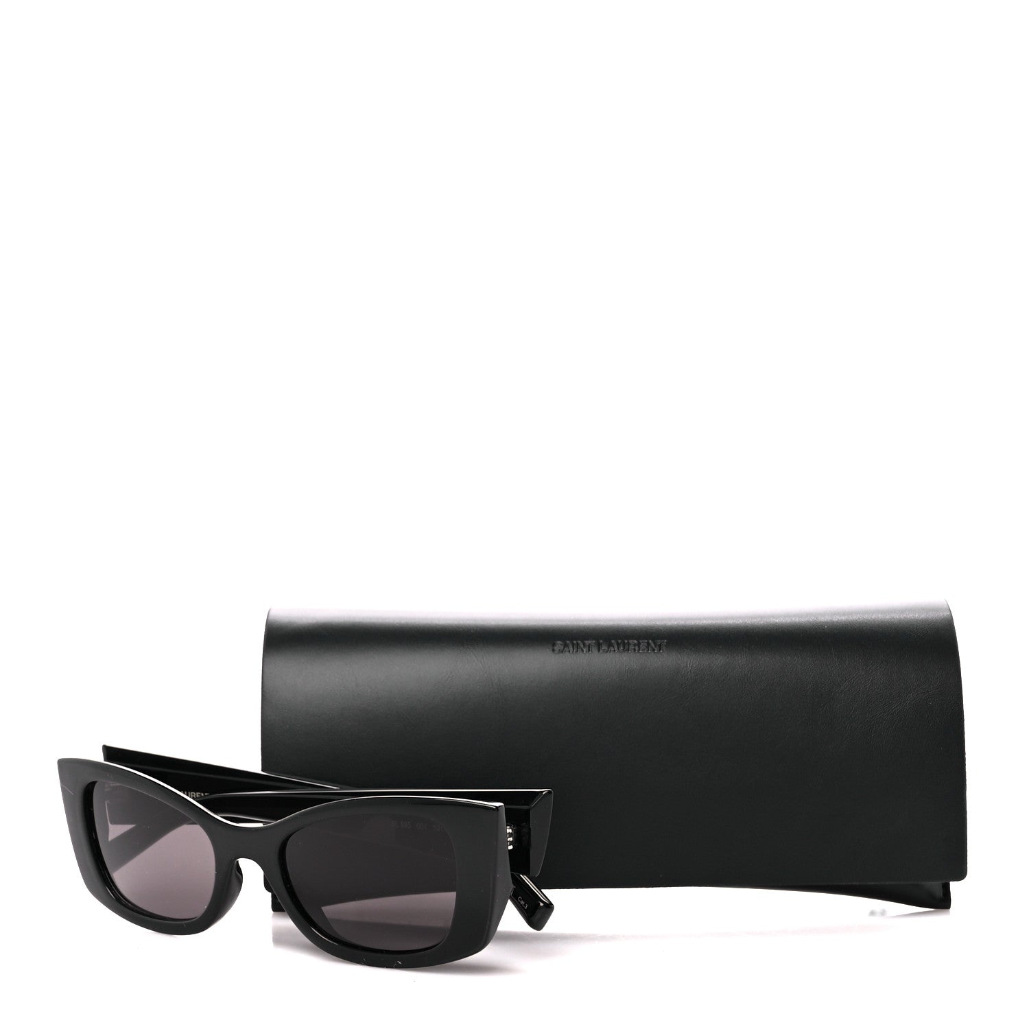 Saint Laurent Acetate Ultra Cat Eye Sunglasses SL 593 Black 9 of 9