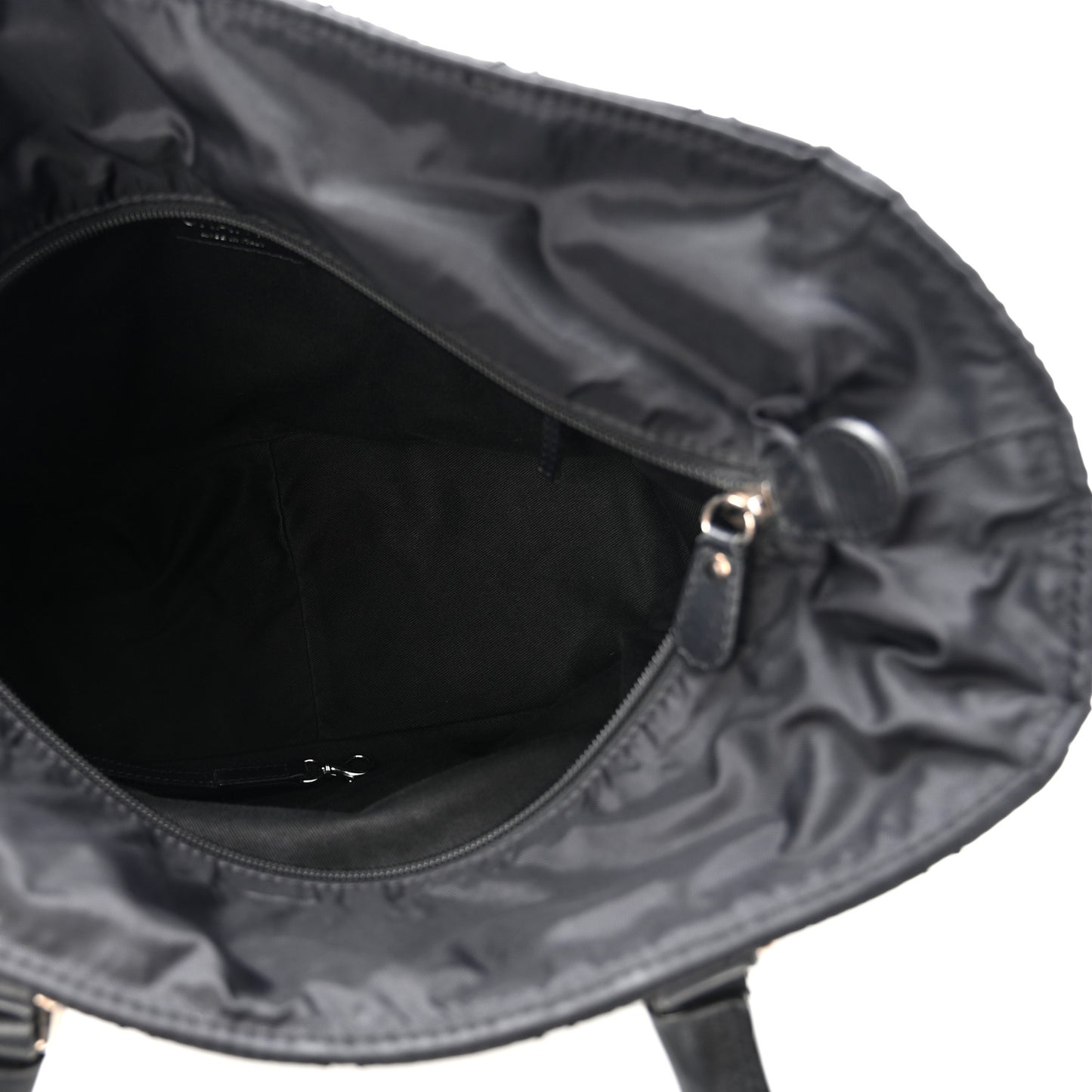 Nylon Calfskin Quilted CC Paris New York Tote Bag Black