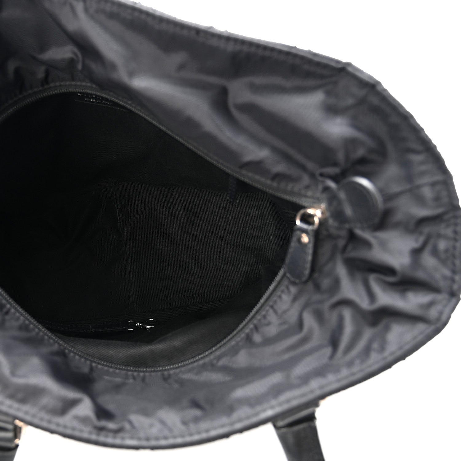 Chanel Nylon Calfskin Quilted CC Paris New York Tote Bag Black 5 of 12