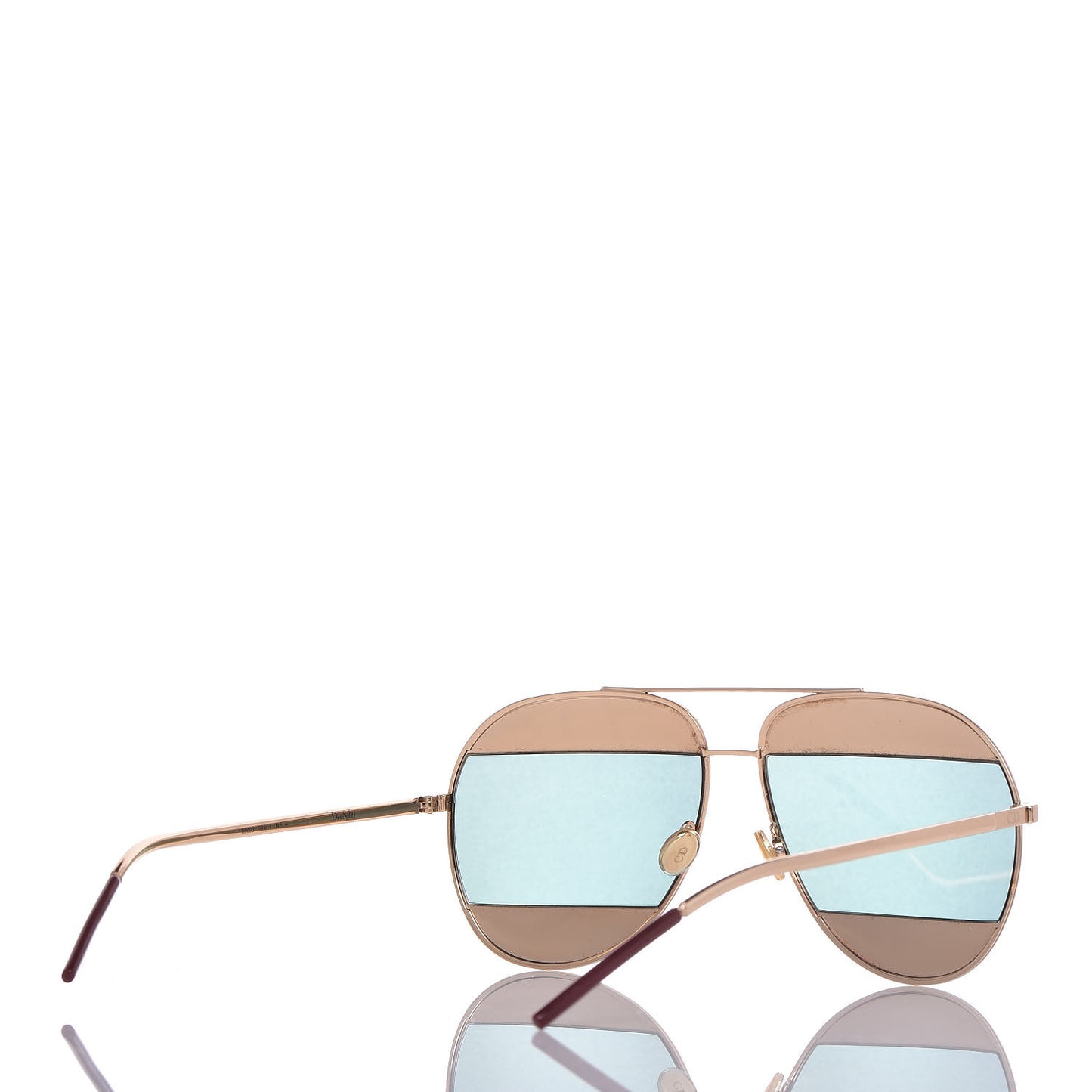Split 1 Aviator Sunglasses Rose Gold