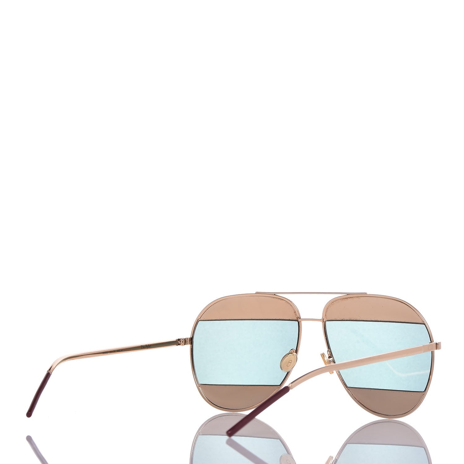 Christian Dior Split 1 Aviator Sunglasses Rose Gold 4 of 6