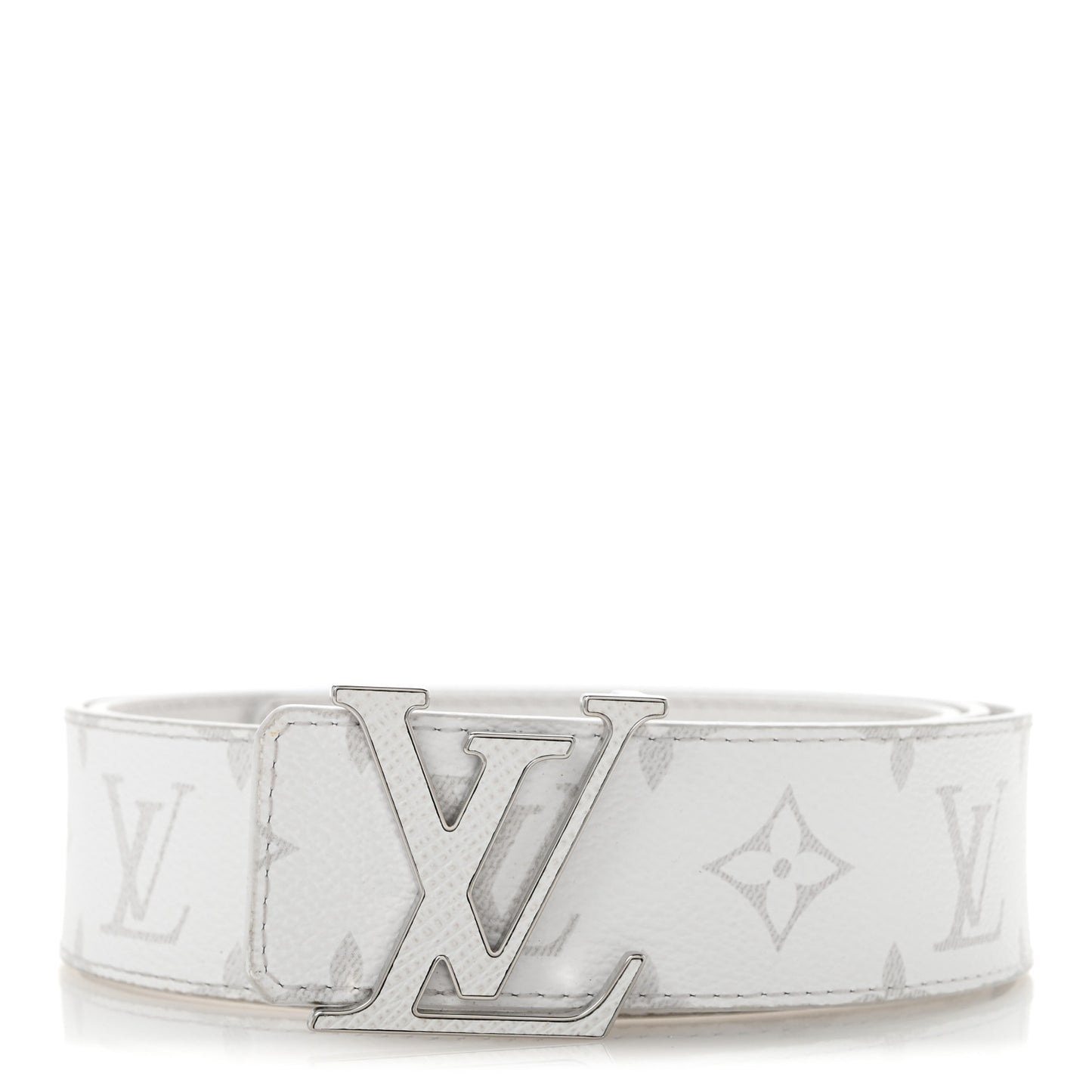 Taiga Monogram 40mm LV Initiales Belt  100 40 White