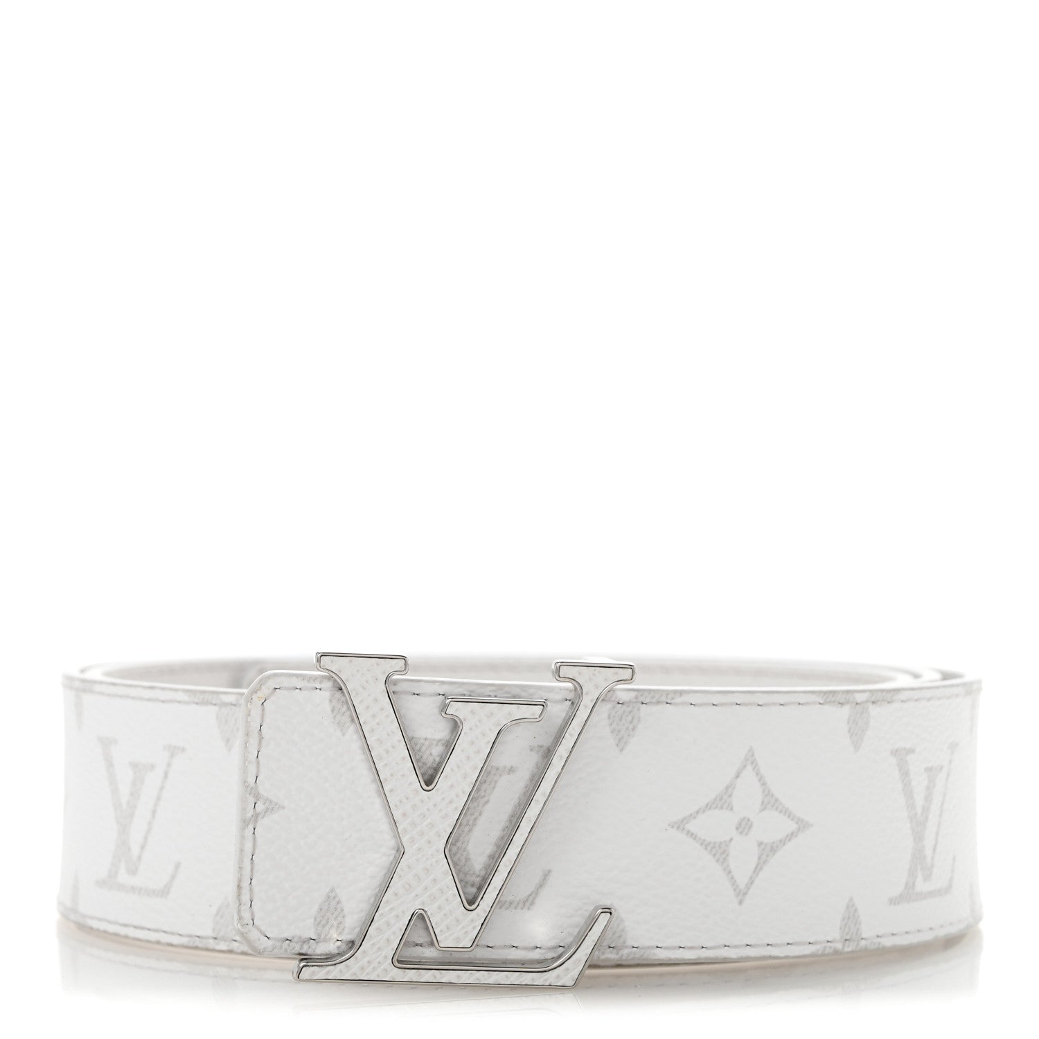Louis Vuitton Taiga Monogram 40mm LV Initiales Belt  100 40 White 1 of 7