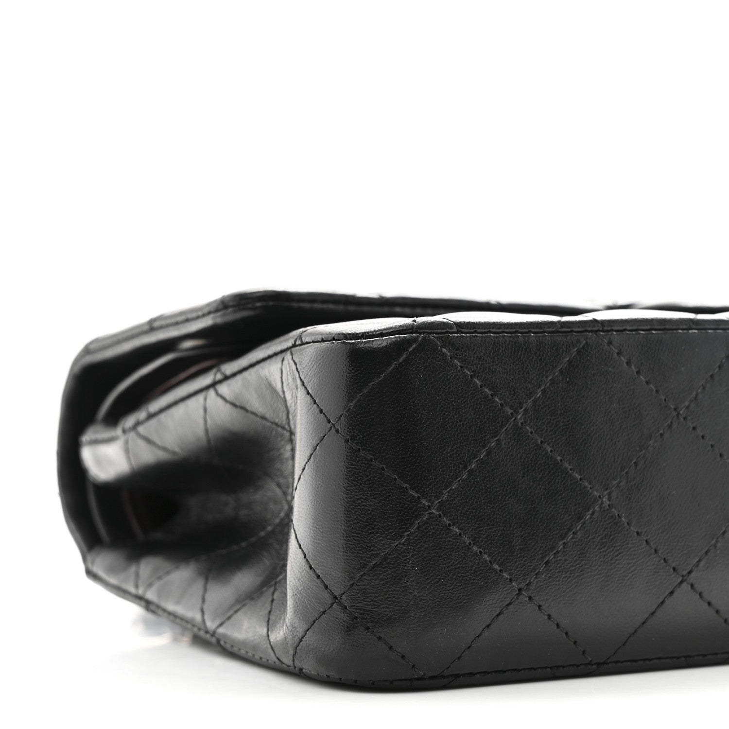 Chanel Lambskin Quilted Medium Double Flap Black 9 of 10