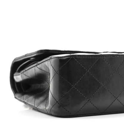 Chanel Lambskin Quilted Medium Double Flap Black 9 of 10