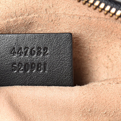Gucci Calfskin Matelasse Small GG Marmont Chain Shoulder Bag Black 6 of 16