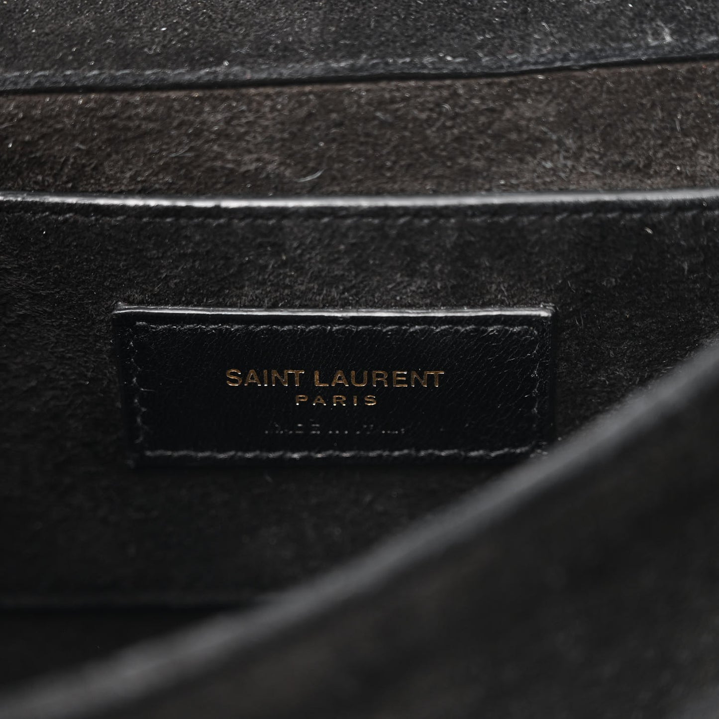 Suede Medium Monogram Fetish Satchel Black