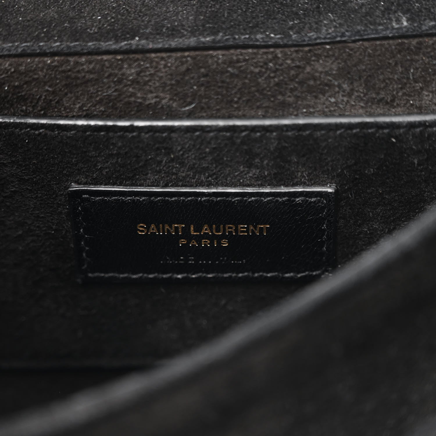 Saint Laurent Suede Medium Monogram Fetish Satchel Black 6 of 11