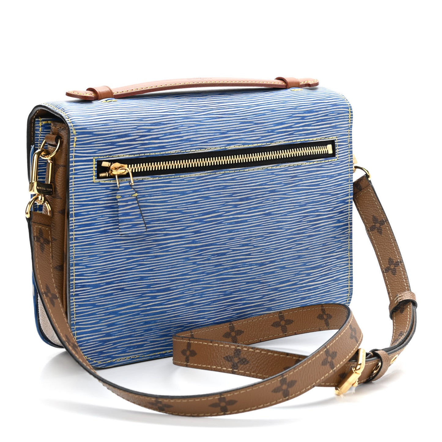 Epi Reverse Monogram Pochette Metis Denim Light